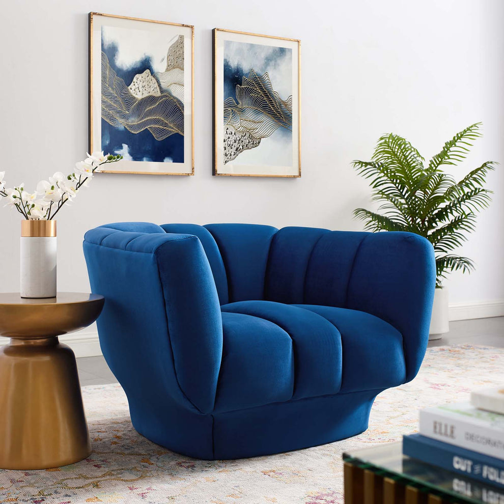 Modway Entertain Vertical Channel Tufted Performance Velvet Armchair - EEI-3352 | Armchairs | Modishstore - 1