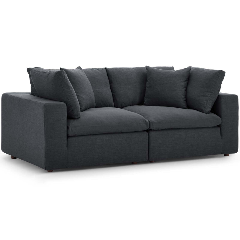 Modway Commix Down Filled Overstuffed 2 Piece Sectional Sofa Set | Sofas | Modishstore-21
