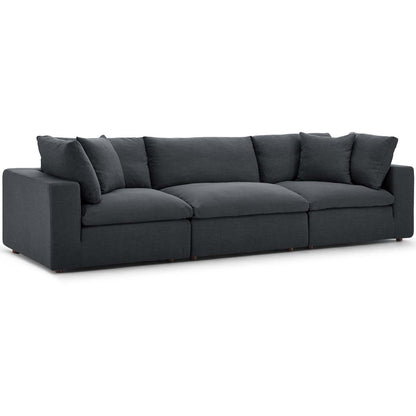 Modway Commix Down Filled Overstuffed 3 Piece Sectional Sofa Set | Sofas | Modishstore-27