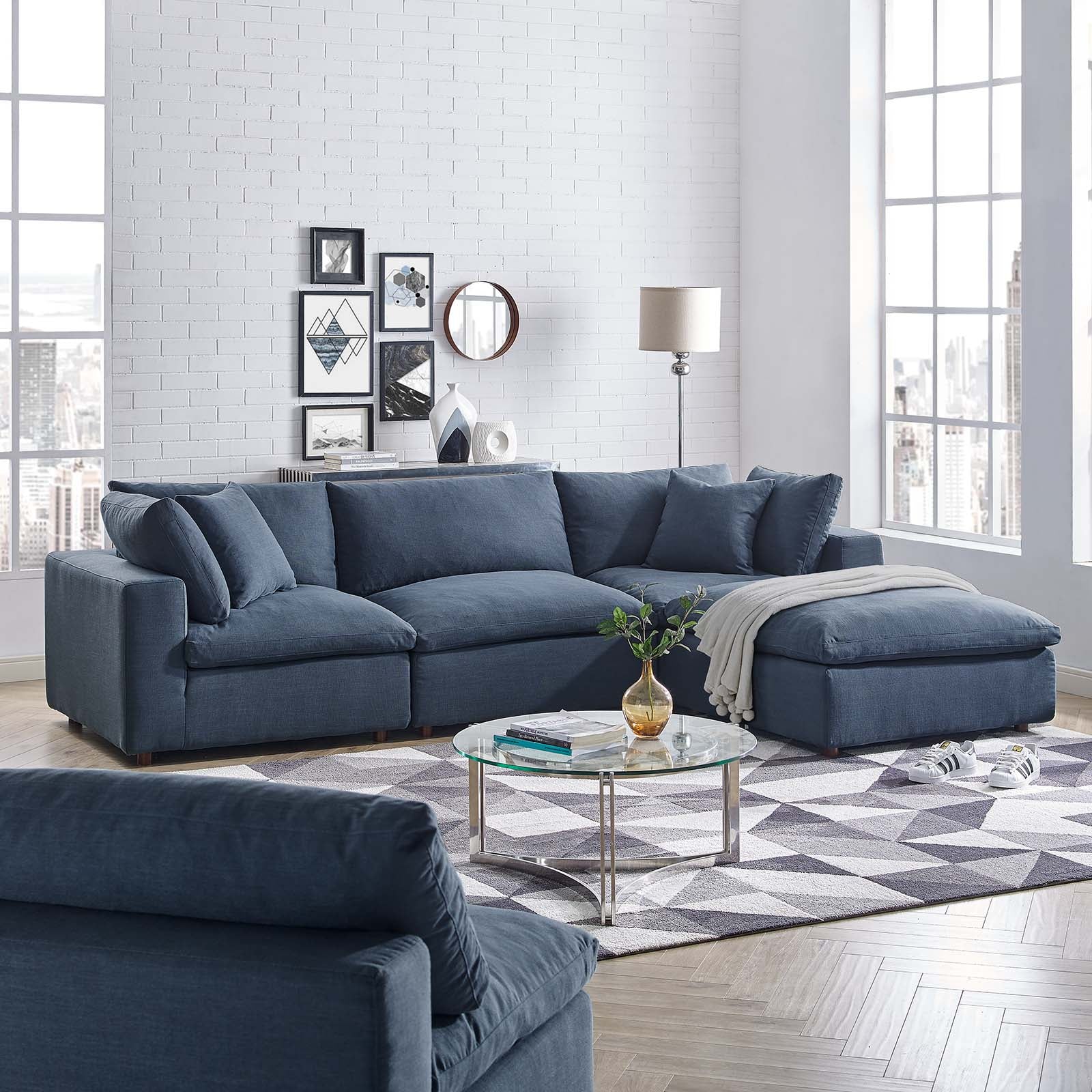 Modway Commix Down Filled Overstuffed 4 Piece Sectional Sofa Set | Sofas | Modishstore-38