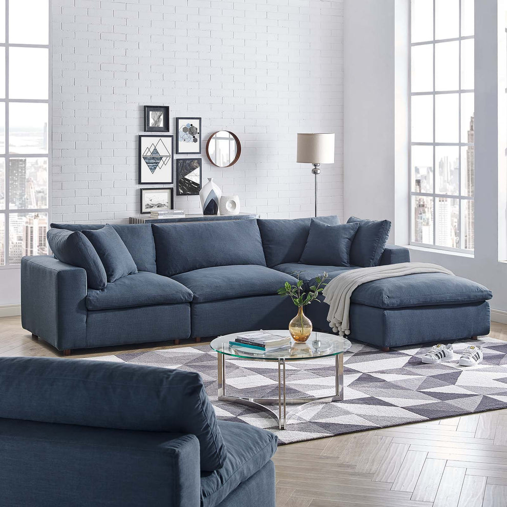 Modway Commix Down Filled Overstuffed 4 Piece Sectional Sofa Set - EEI-3356 | Sofa Set | Modishstore - 38