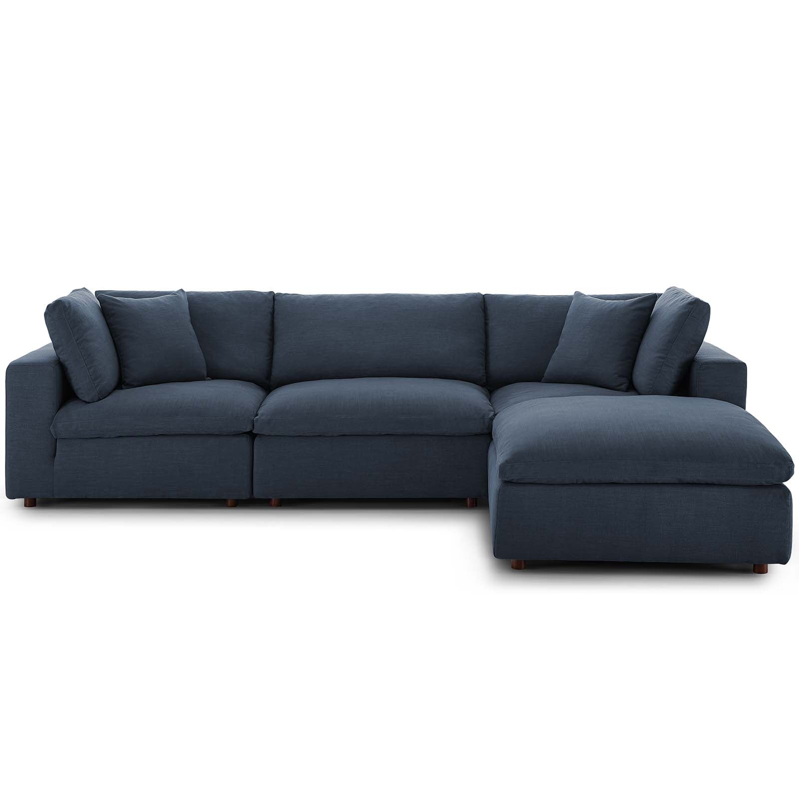 Modway Commix Down Filled Overstuffed 4 Piece Sectional Sofa Set | Sofas | Modishstore-42