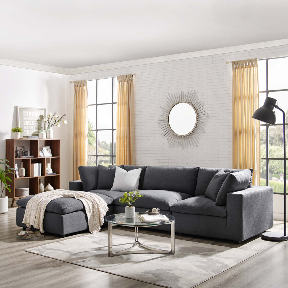 Modway Commix Down Filled Overstuffed 4 Piece Sectional Sofa Set - EEI-3356 | Sofa Set | Modishstore - 30