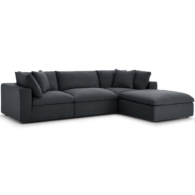 Modway Commix Down Filled Overstuffed 4 Piece Sectional Sofa Set | Sofas | Modishstore-6