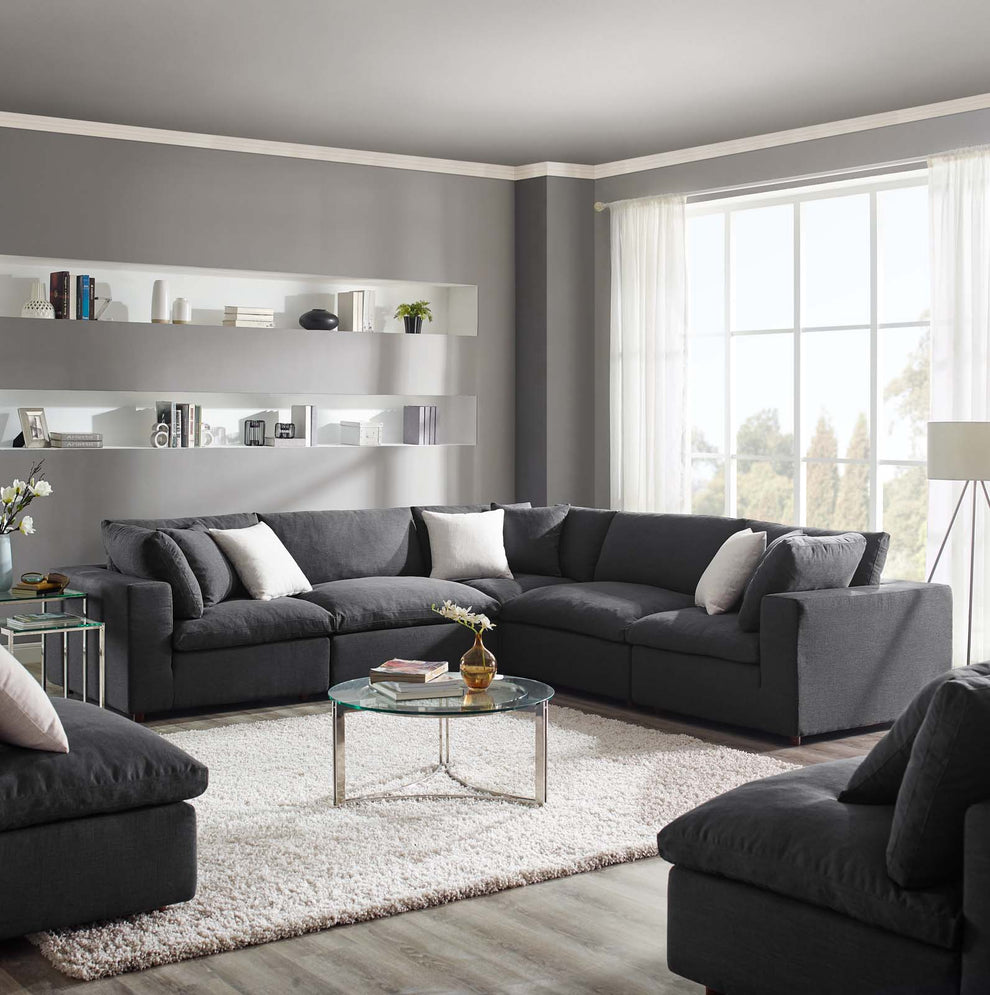 Modway Commix Down Filled Overstuffed 5 Piece Sectional Sofa Set - EEI-3359 | Sofa Set | Modishstore - 22
