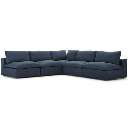 Modway's Modern Commix Down Filled Overstuffed 5 Piece Sectional Sofa Set | Sofas | Modishstore-15