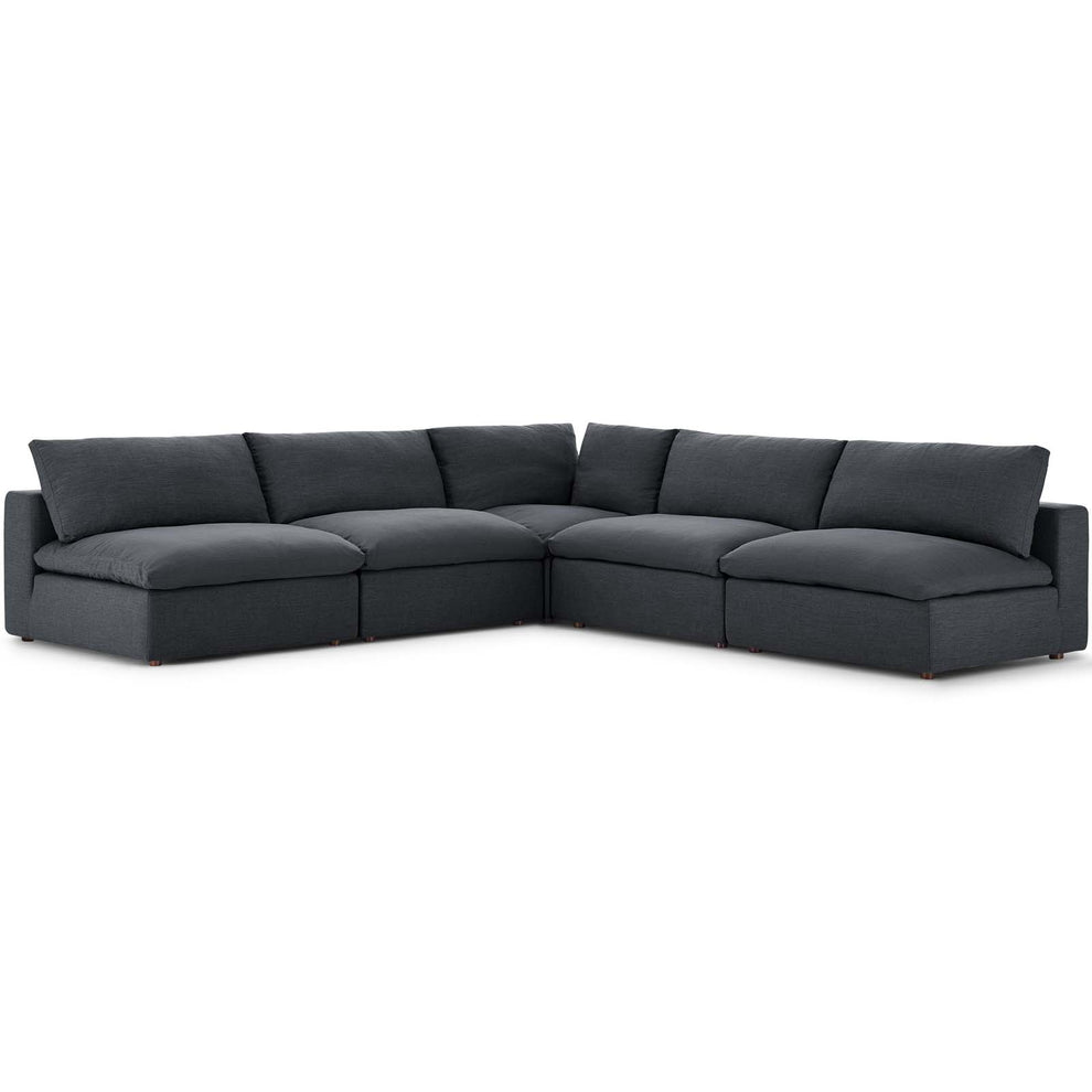 Modway's Modern Commix Down Filled Overstuffed 5 Piece Sectional Sofa Set - EEI-3360 | Sofa Set | Modishstore - 17