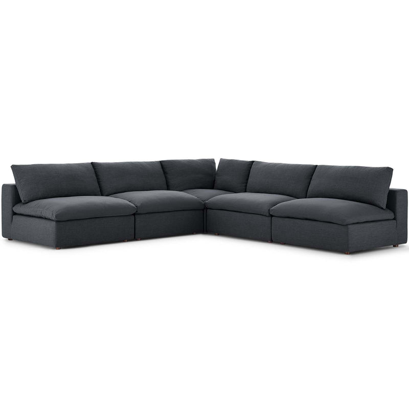 Modway's Modern Commix Down Filled Overstuffed 5 Piece Sectional Sofa Set | Sofas | Modishstore-25