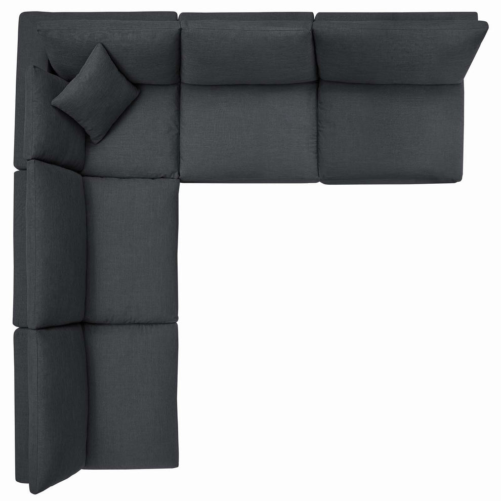 Modway's Modern Commix Down Filled Overstuffed 5 Piece Sectional Sofa Set - EEI-3360 | Sofa Set | Modishstore - 26