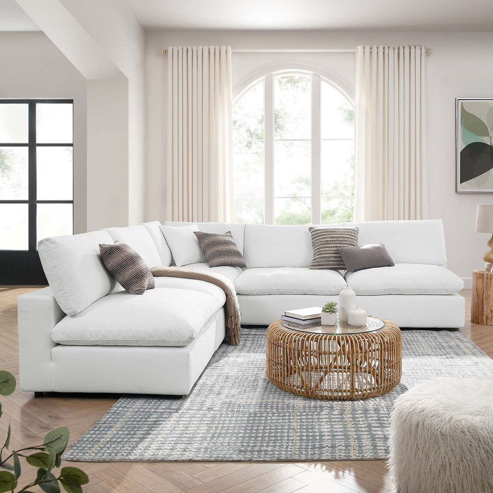 Modway's Modern Commix Down Filled Overstuffed 5 Piece Sectional Sofa Set - EEI-3360 | Sofa Set | Modishstore - 1