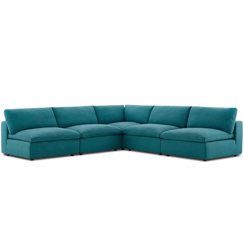 Modway's Modern Commix Down Filled Overstuffed 5 Piece Sectional Sofa Set - EEI-3360 | Sofa Set | Modishstore - 23