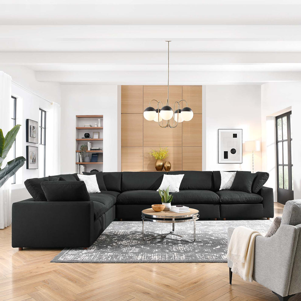 Commix Down Filled Overstuffed 6 Piece Sectional Sofa Set By Modway - EEI-3361 | Sectional | Modishstore - 1