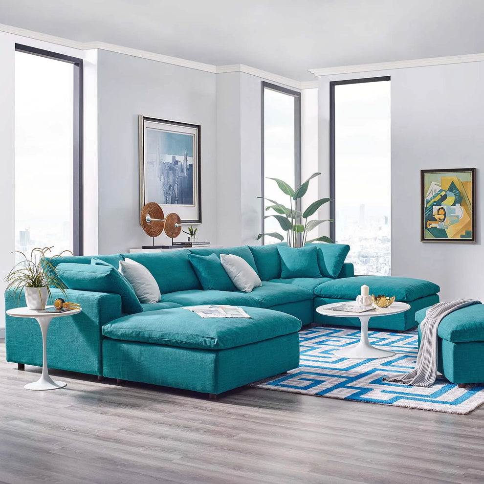 Commix Down Filled Overstuffed 6 Piece Sectional Sofa Set by Modway - EEI-3362 | Sofa Set | Modishstore - 13