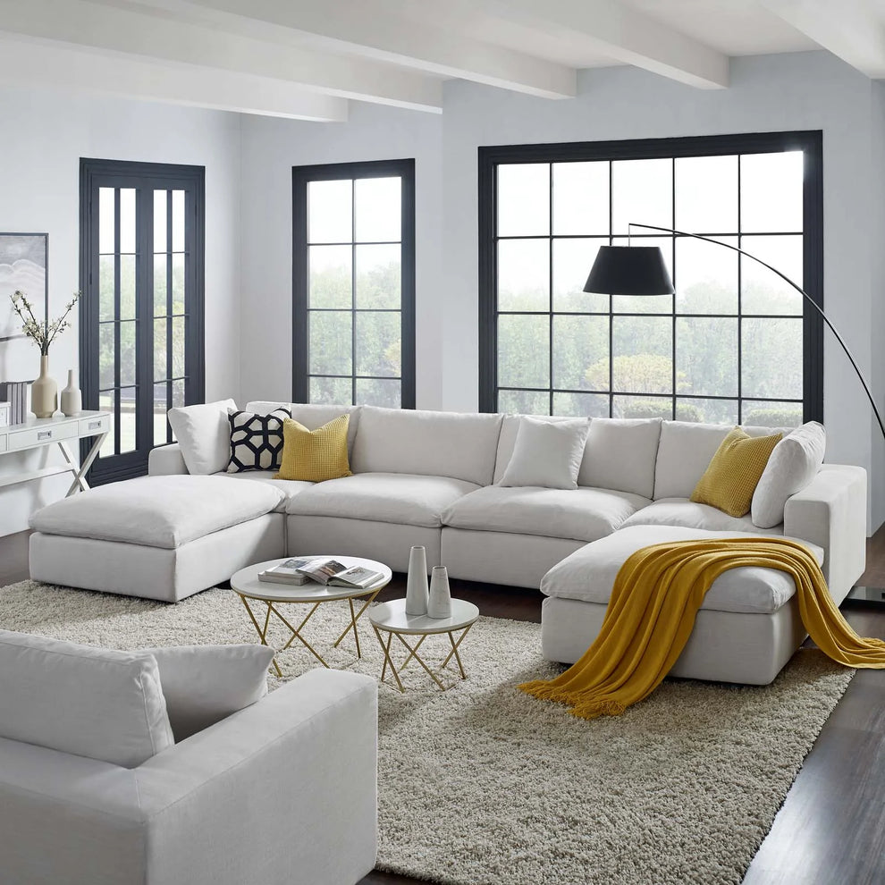 Commix Down Filled Overstuffed 6 Piece Sectional Sofa Set by Modway - EEI-3362 | Sofa Set | Modishstore - 6
