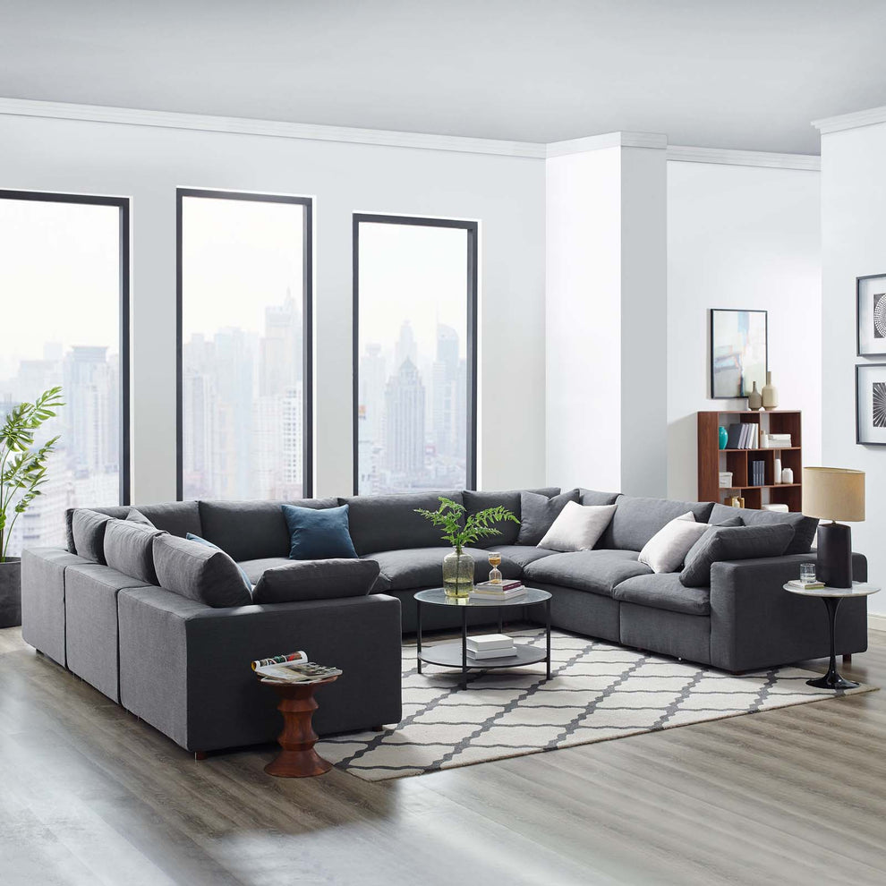Modway Commix Down Filled Overstuffed 8 Piece Sectional Sofa Set - EEI-3363 | Sofa Set | Modishstore - 15