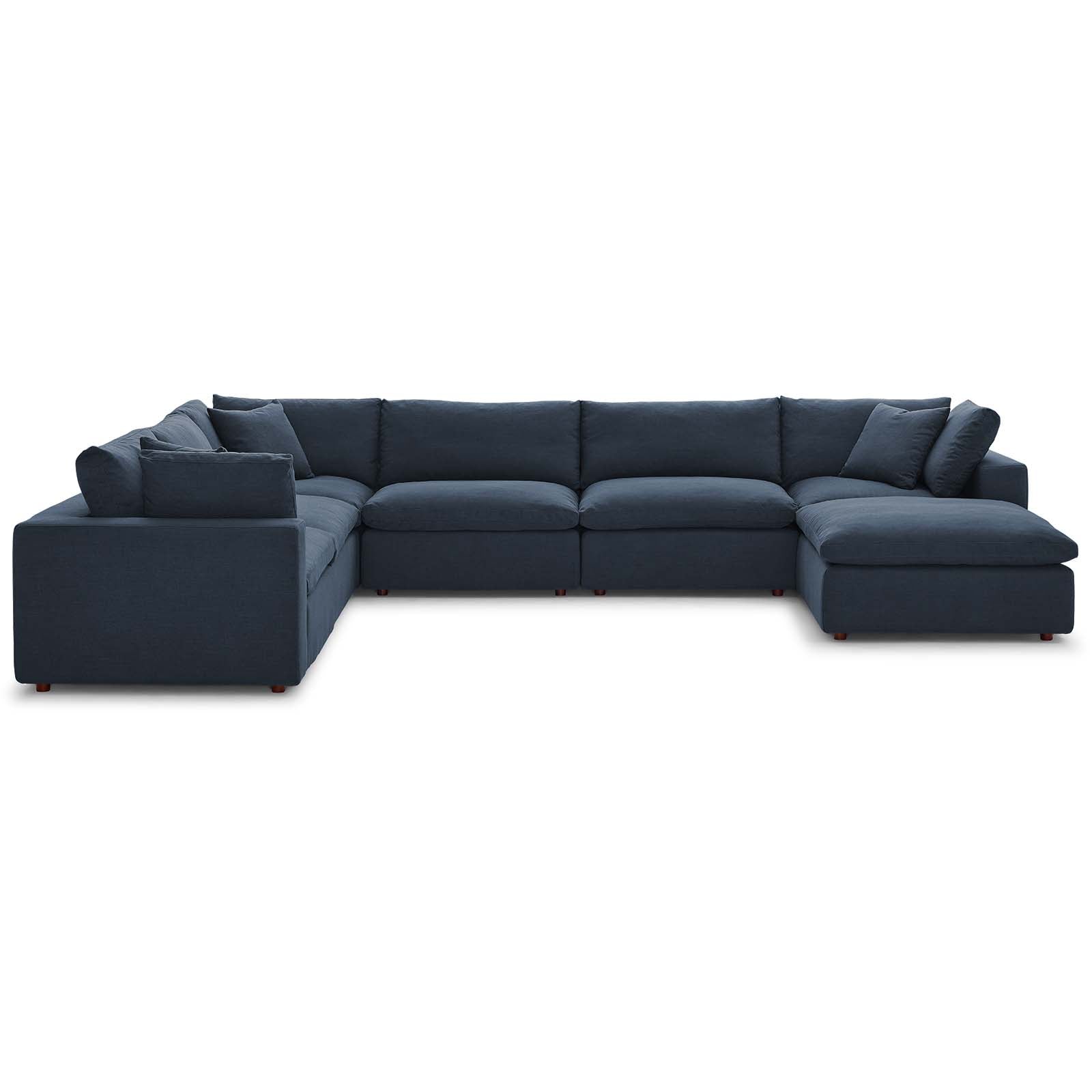 Modway Commix Down Filled Overstuffed 7 Piece Sectional Sofa Set | Sofas | Modishstore-45