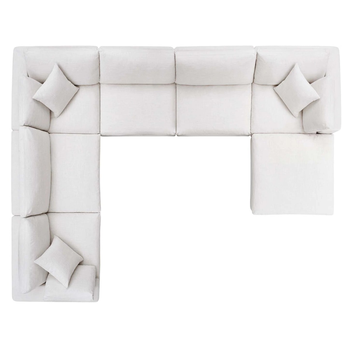 Modway Commix Down Filled Overstuffed 7 Piece Sectional Sofa Set - EEI-3364 | Sofa Set | Modishstore - 3