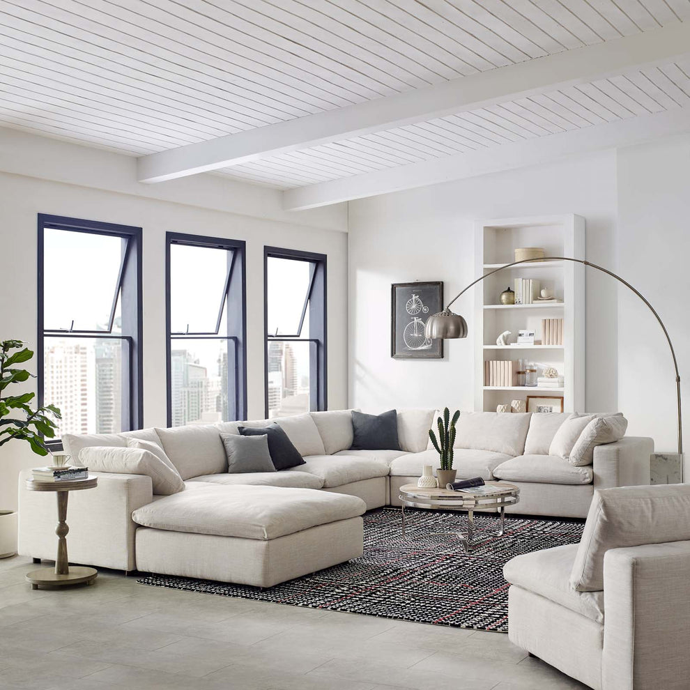 Modway Commix Down Filled Overstuffed 7 Piece Sectional Sofa Set - EEI-3364 | Sofa Set | Modishstore - 1