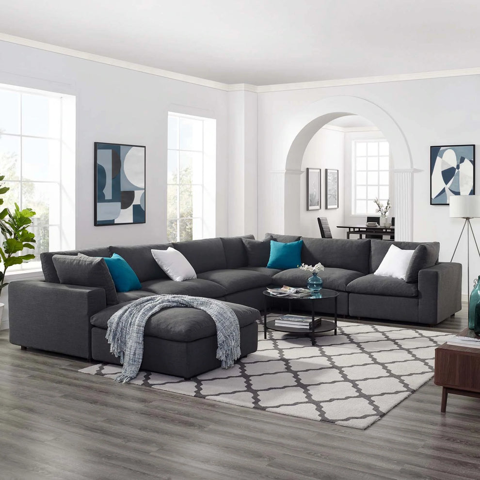 Modway Commix Down Filled Overstuffed 7 Piece Sectional Sofa Set - EEI-3364 | Sofa Set | Modishstore - 31