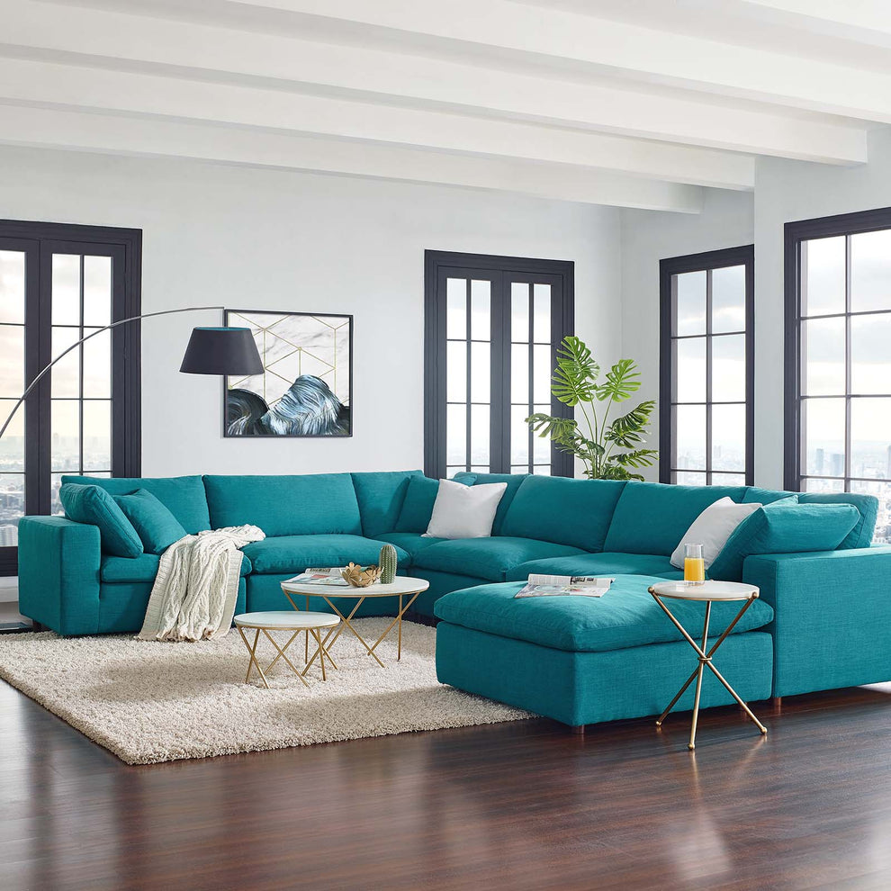 Modway Commix Down Filled Overstuffed 7 Piece Sectional Sofa Set - EEI-3364 | Sofa Set | Modishstore - 19