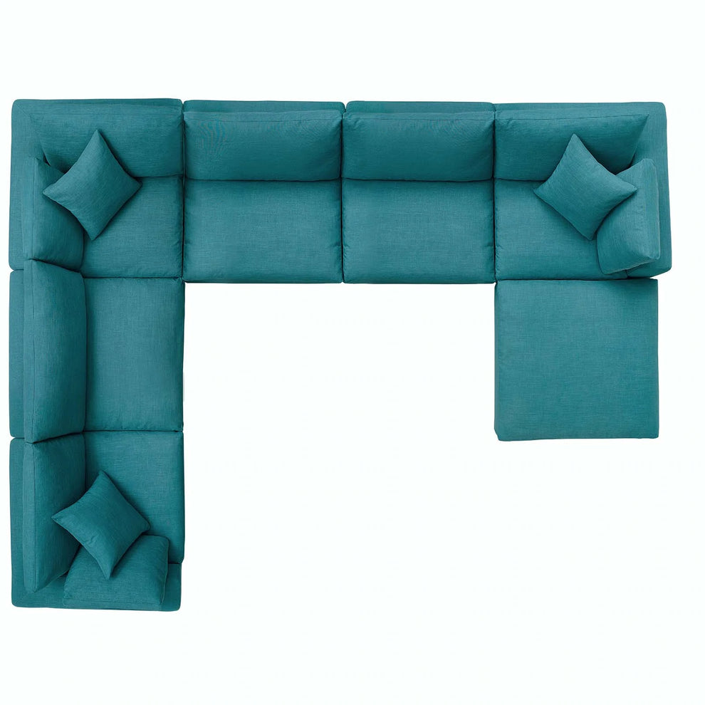 Modway Commix Down Filled Overstuffed 7 Piece Sectional Sofa Set - EEI-3364 | Sofa Set | Modishstore - 21