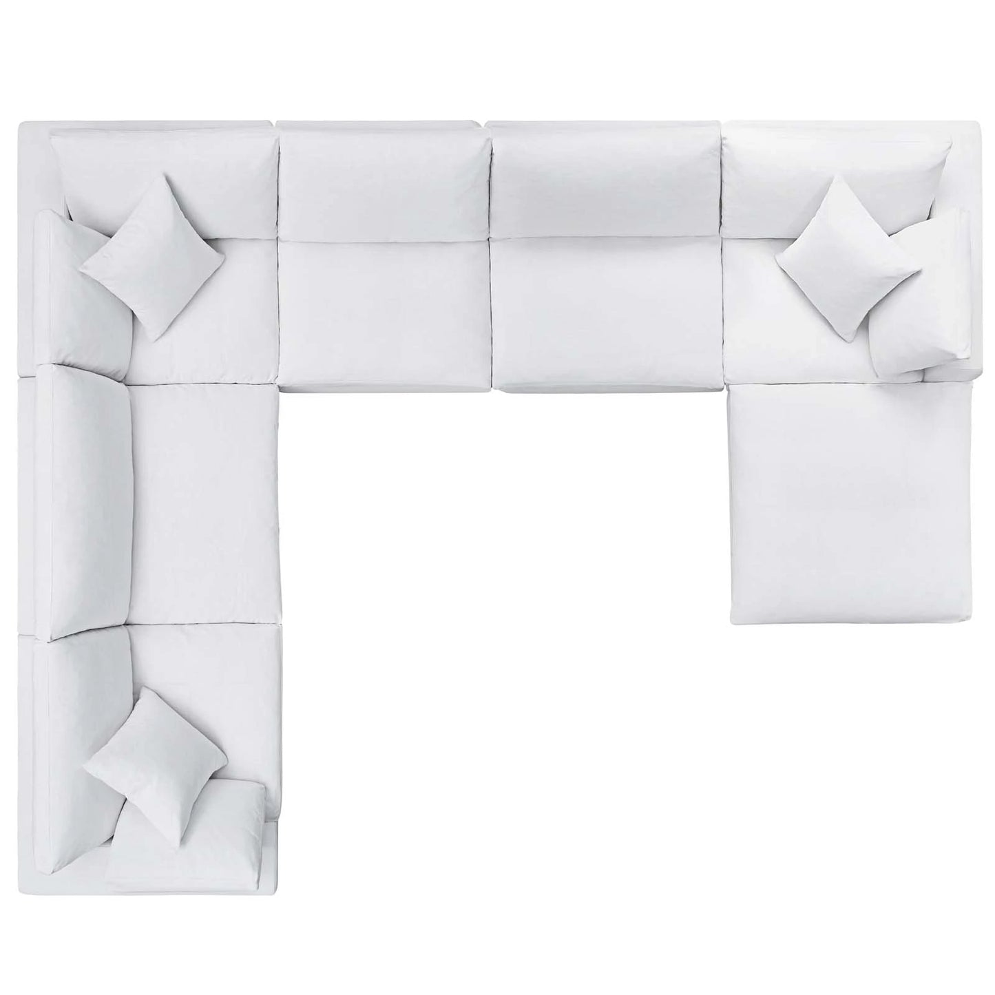 Modway Commix Down Filled Overstuffed 7 Piece Sectional Sofa Set - EEI-3364 | Sofa Set | Modishstore - 12