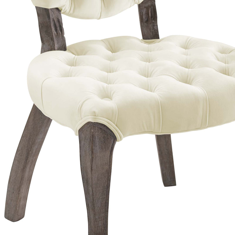 Modway Exhibit French Vintage Dining Performance Velvet Side Chair - EEI-3365 | Dining Chairs | Modishstore - 4