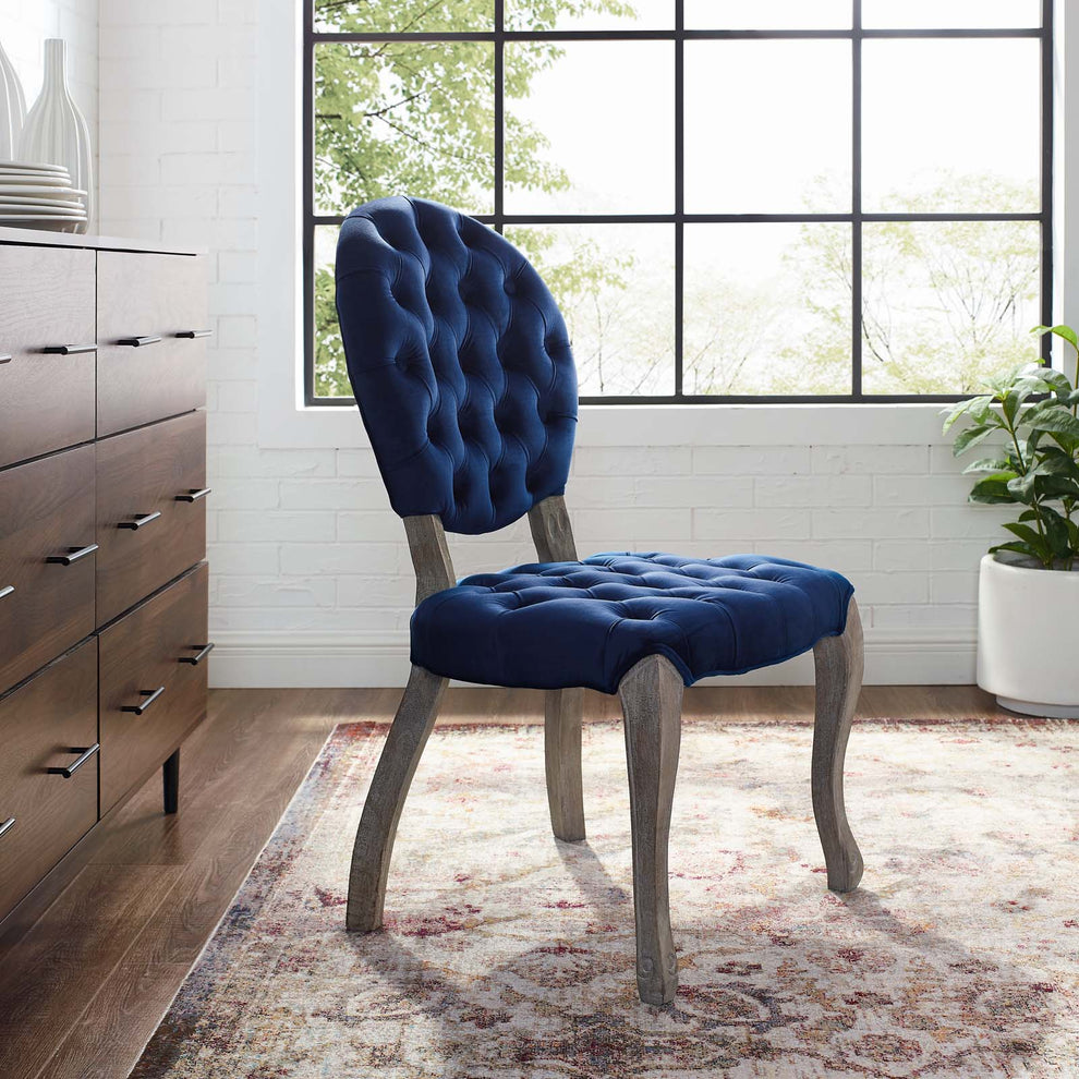 Modway Exhibit French Vintage Dining Performance Velvet Side Chair - EEI-3365 | Dining Chairs | Modishstore - 3