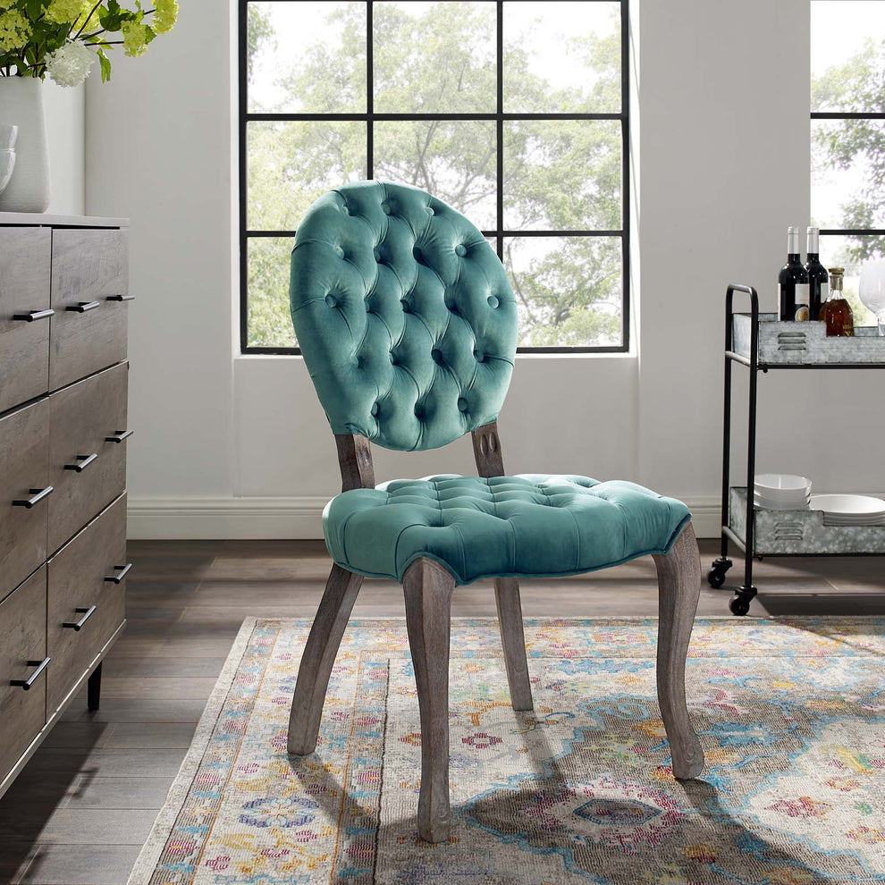 Modway Exhibit French Vintage Dining Performance Velvet Side Chair - EEI-3365 | Dining Chairs | Modishstore - 2