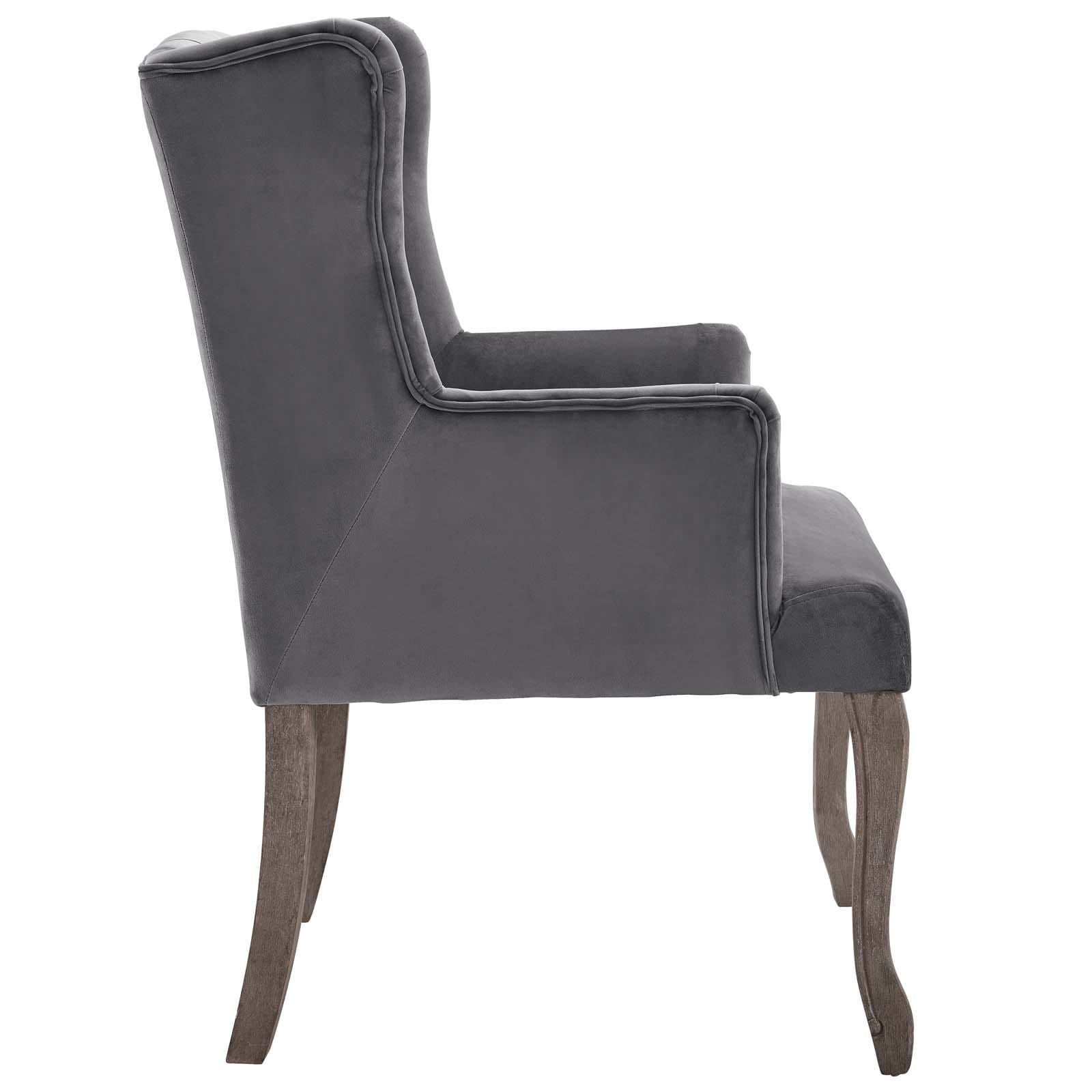 Modway Realm French Vintage Dining Performance Velvet Armchair - EEI-3366 | Armchairs | Modishstore - 3