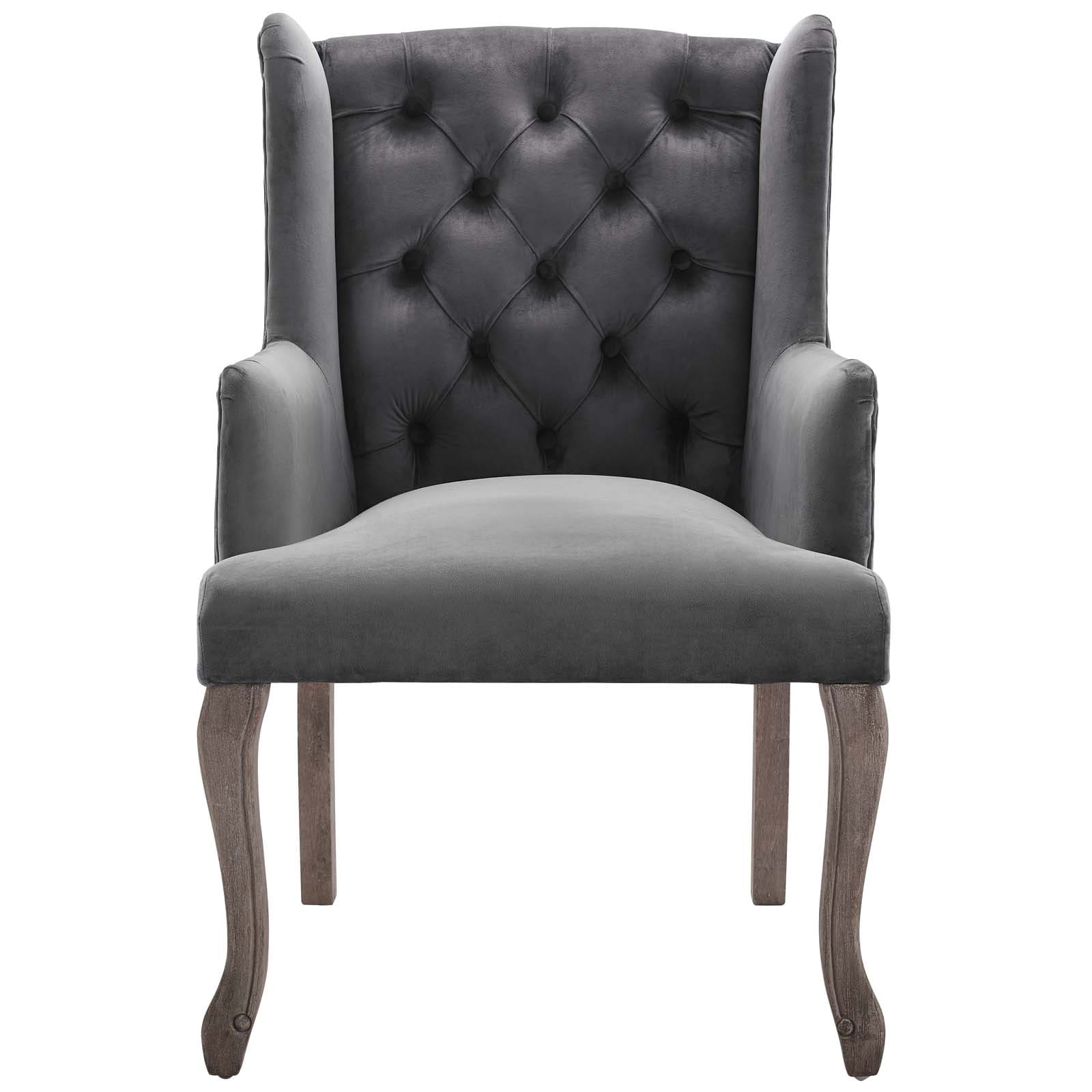Modway Realm French Vintage Dining Performance Velvet Armchair - EEI-3366 | Armchairs | Modishstore - 5