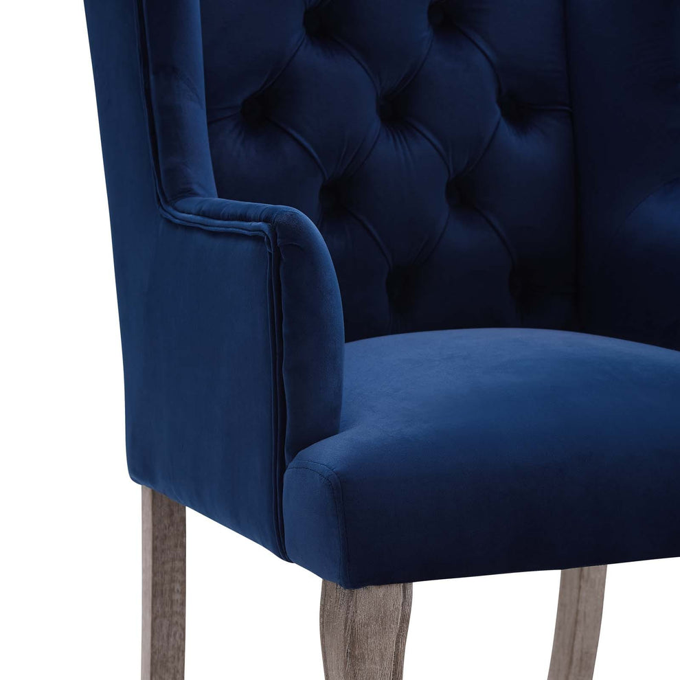 Modway Realm French Vintage Dining Performance Velvet Armchair - EEI-3366 | Armchairs | Modishstore - 11
