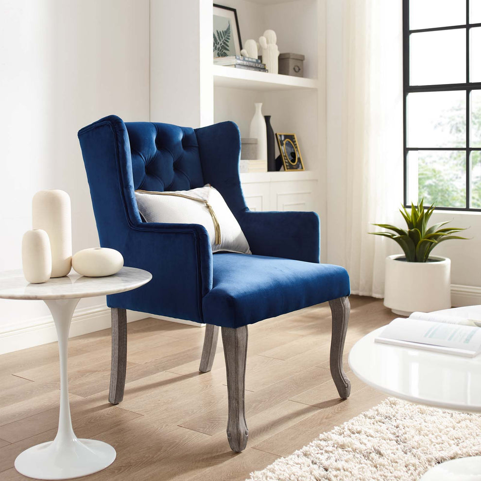 Modway Realm French Vintage Dining Performance Velvet Armchair - EEI-3366 | Armchairs | Modishstore - 7