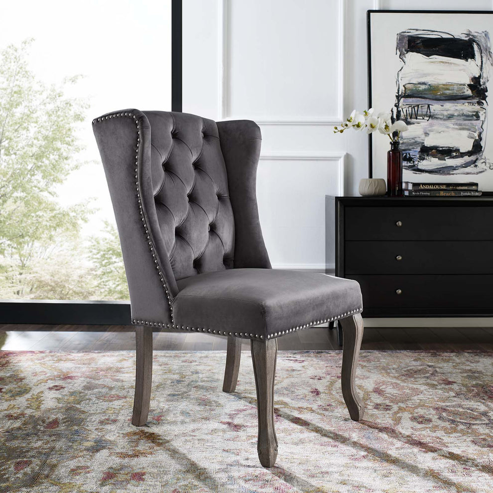 Modway Apprise French Vintage Dining Performance Velvet Side Chair - EEI-3367 | Dining Chairs | Modishstore - 1
