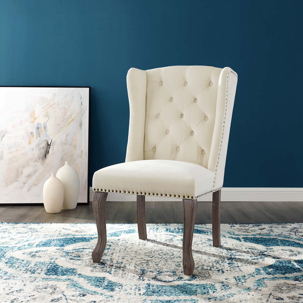 Modway Apprise French Vintage Dining Performance Velvet Side Chair - EEI-3367 | Dining Chairs | Modishstore - 7