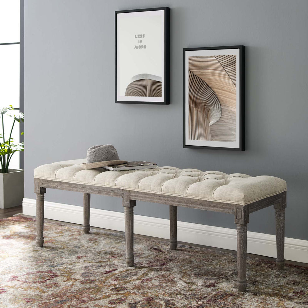 Modway Province French Vintage Performance Velvet Bench - EEI-3368 | Benches | Modishstore - 1