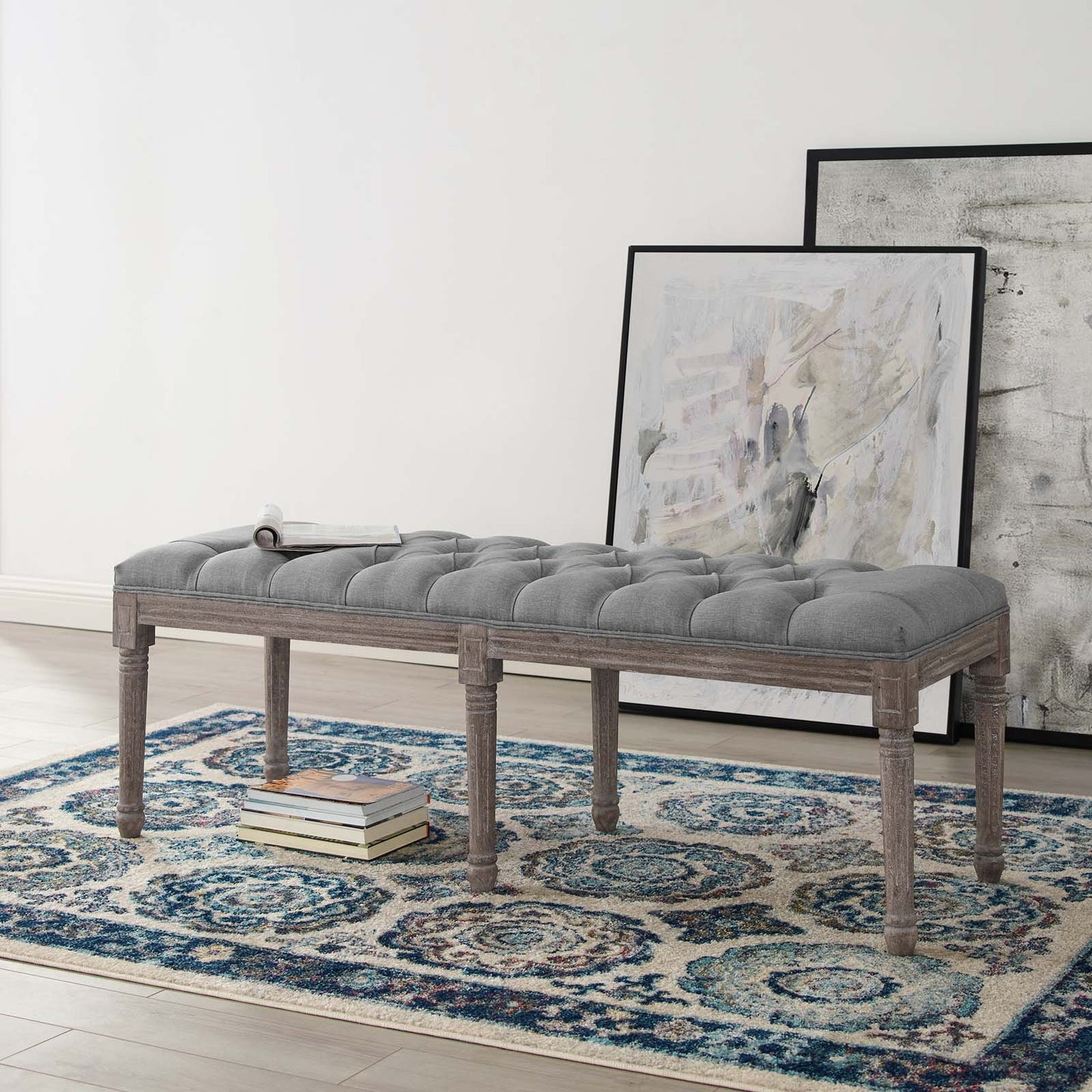 Modway Province French Vintage Performance Velvet Bench - EEI-3368 | Benches | Modishstore - 8
