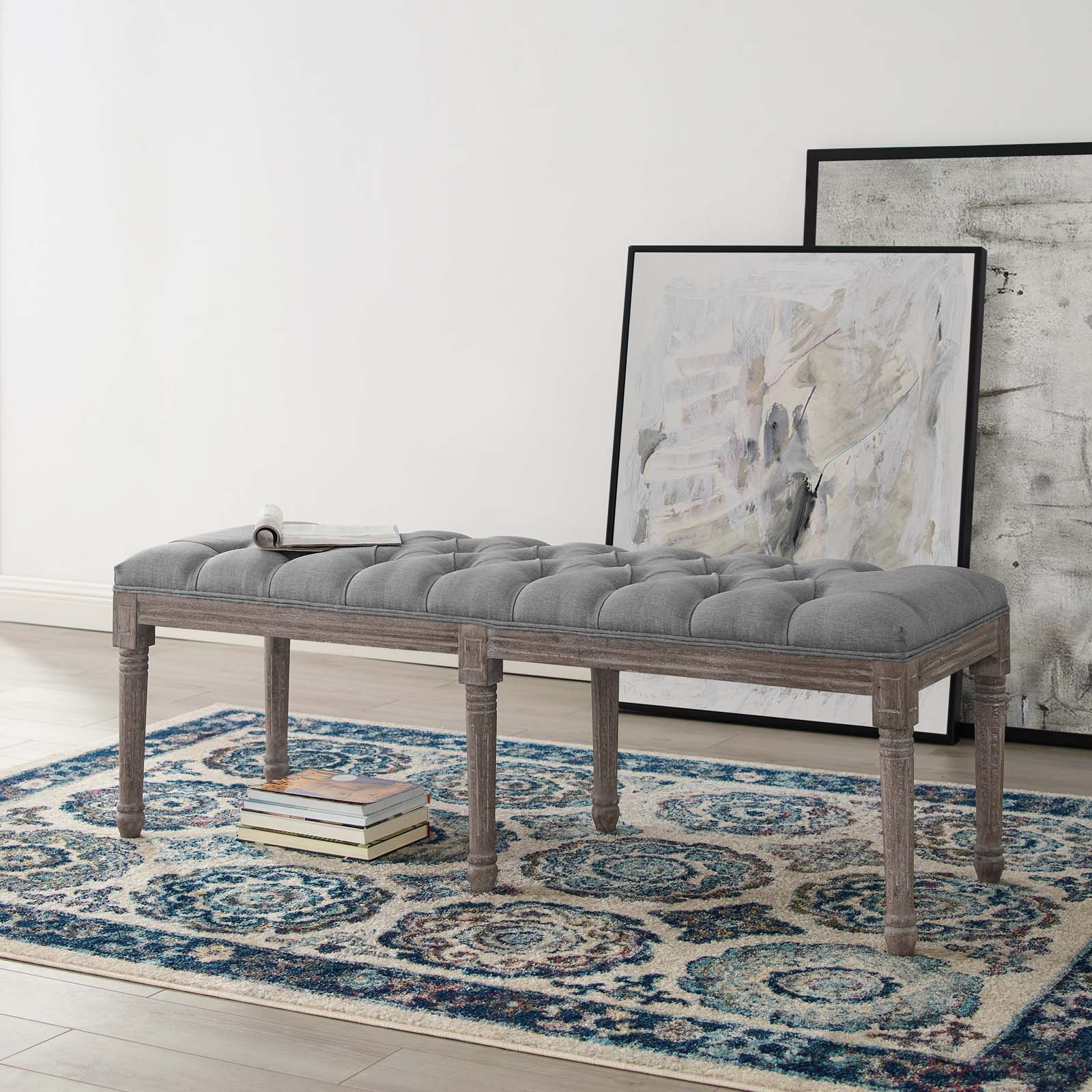 Modway Province French Vintage Performance Velvet Bench - EEI-3368 | Benches | Modishstore - 8