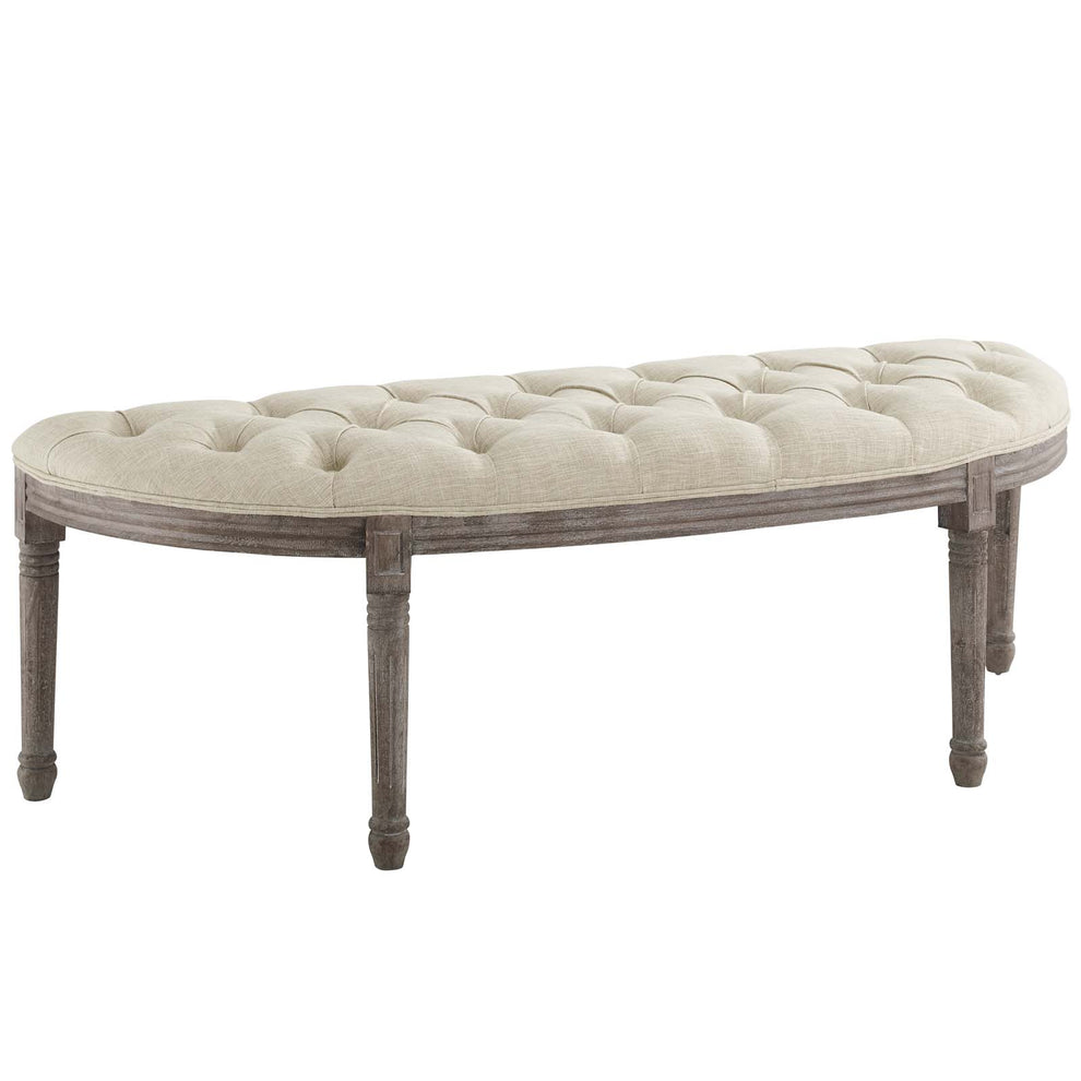 Modway Esteem Vintage French Upholstered Fabric Semi-Circle Bench - EEI-3369 | Benches | Modishstore - 2