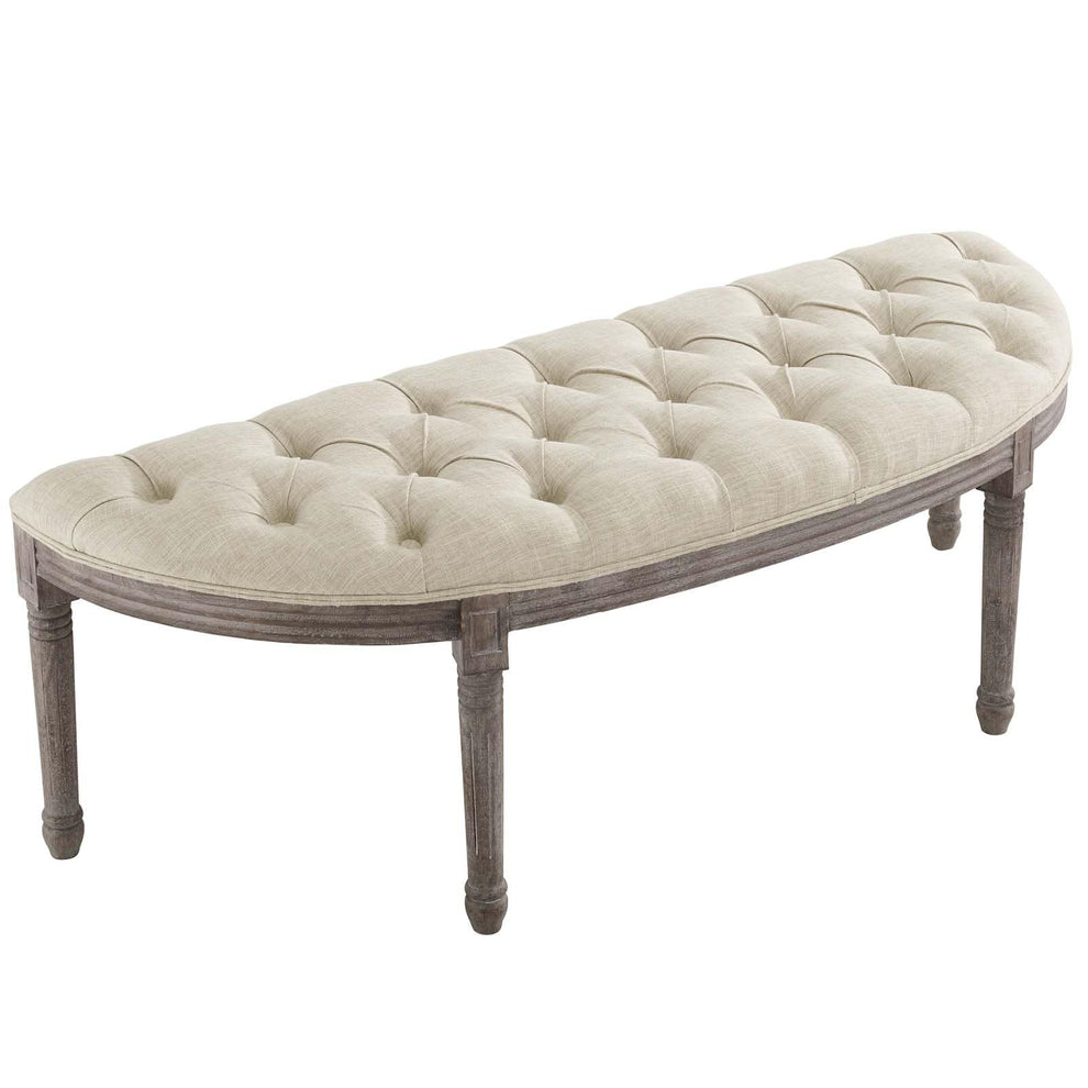 Modway Esteem Vintage French Upholstered Fabric Semi-Circle Bench - EEI-3369 | Benches | Modishstore - 3