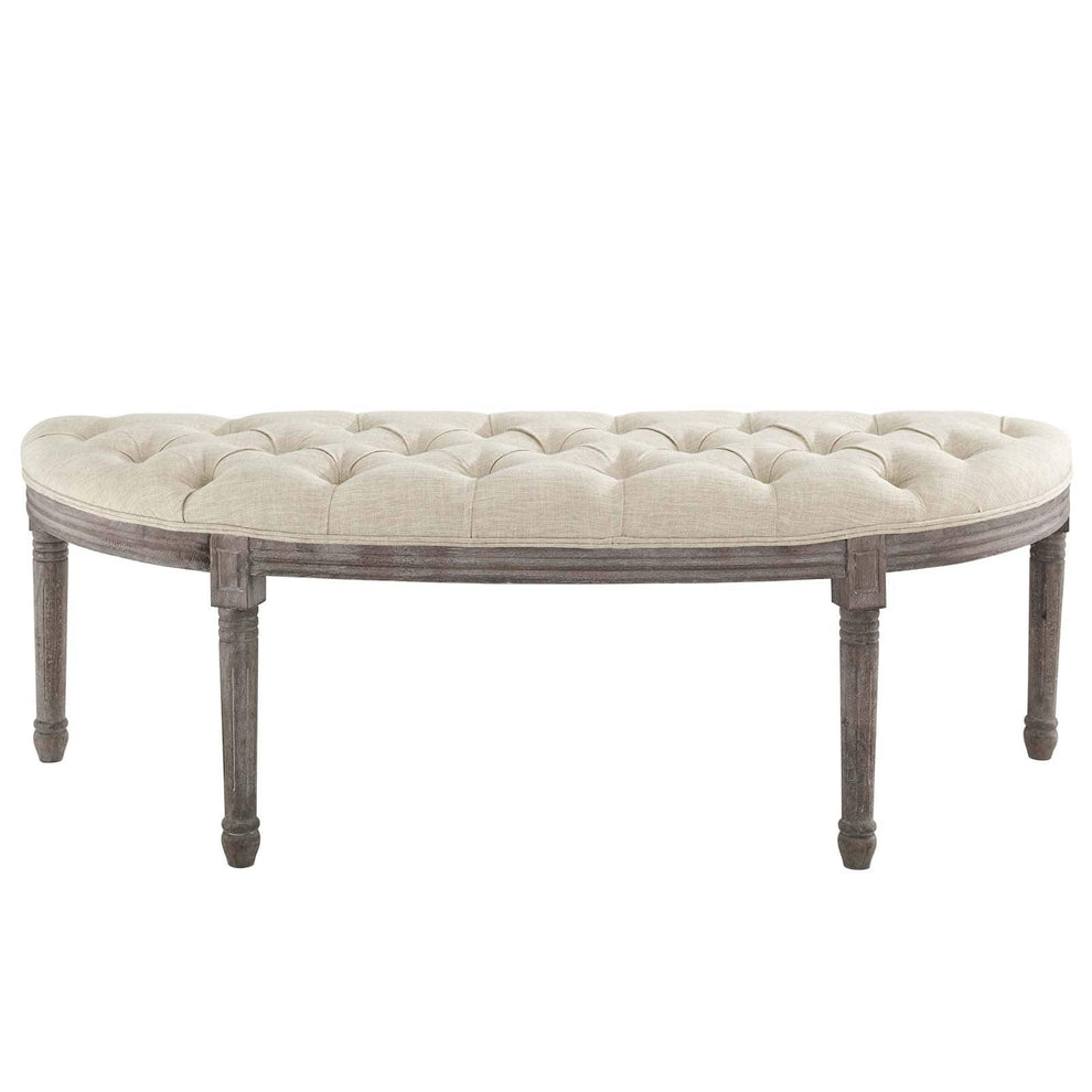Modway Esteem Vintage French Upholstered Fabric Semi-Circle Bench - EEI-3369 | Benches | Modishstore - 5