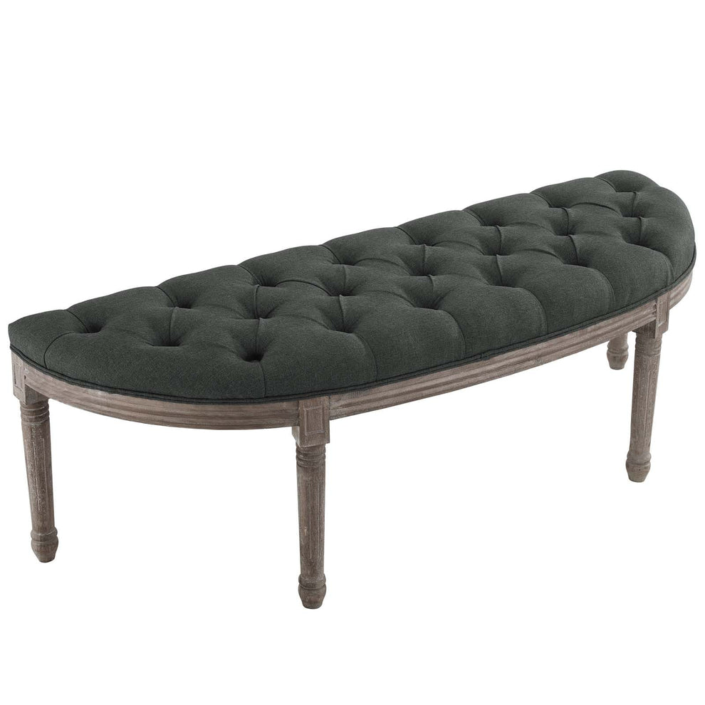 Modway Esteem Vintage French Upholstered Fabric Semi-Circle Bench - EEI-3369 | Benches | Modishstore - 9