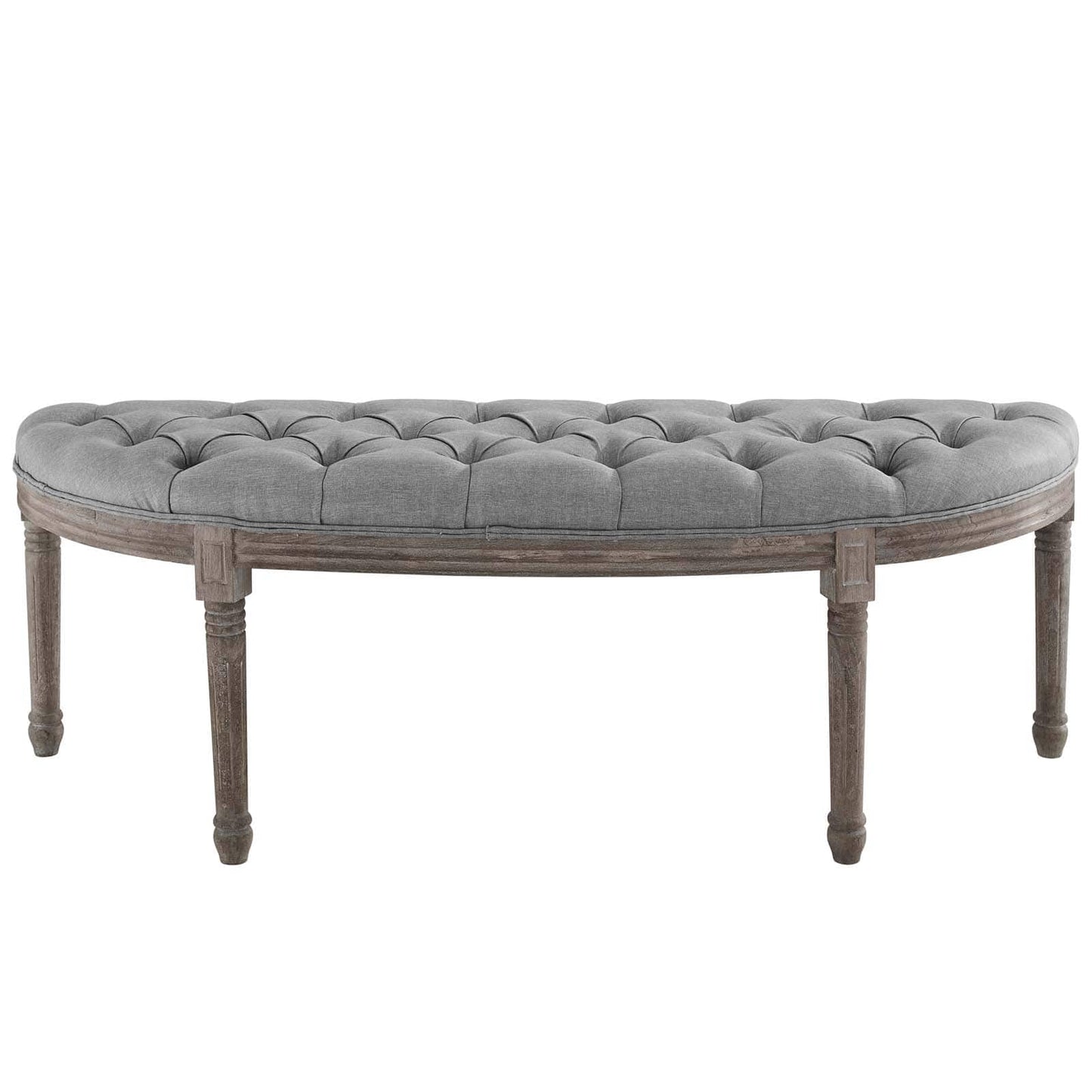 Modway Esteem Vintage French Upholstered Fabric Semi-Circle Bench | Stools & Benches | Modishstore-18