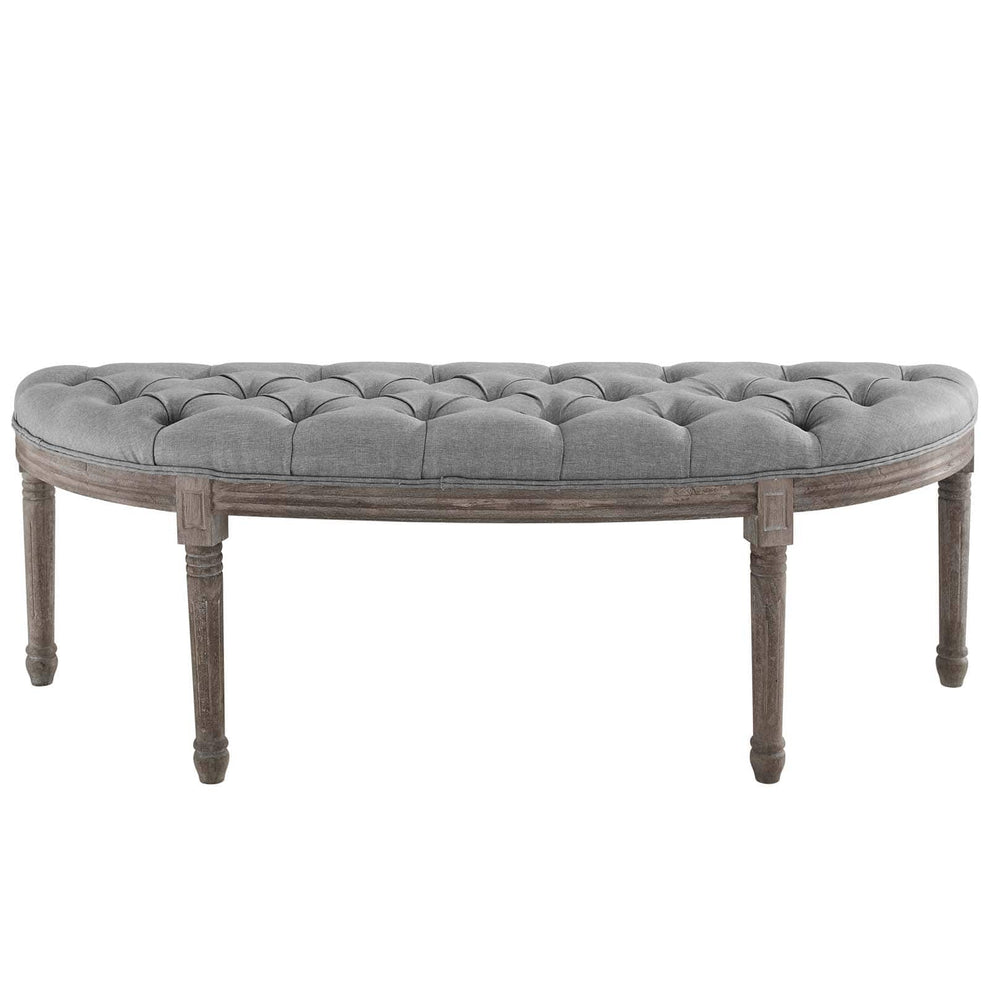 Modway Esteem Vintage French Upholstered Fabric Semi-Circle Bench - EEI-3369 | Benches | Modishstore - 18