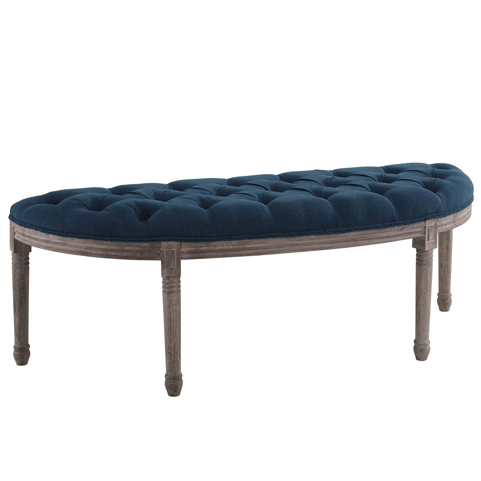 Modway Esteem Vintage French Upholstered Fabric Semi-Circle Bench | Stools & Benches | Modishstore-20