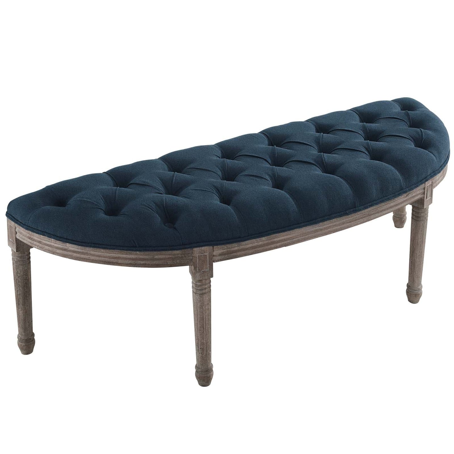 Modway Esteem Vintage French Upholstered Fabric Semi-Circle Bench | Stools & Benches | Modishstore-21