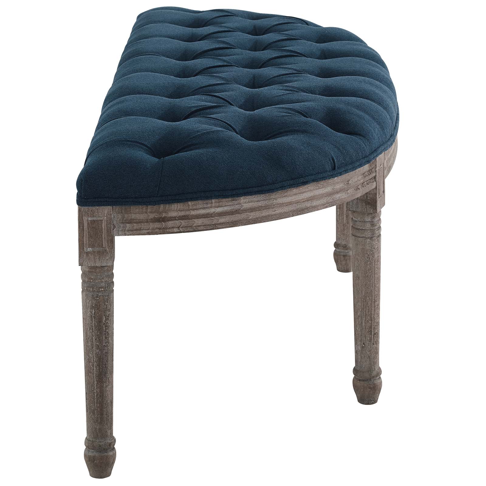 Modway Esteem Vintage French Upholstered Fabric Semi-Circle Bench | Stools & Benches | Modishstore-22