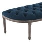 Modway Esteem Vintage French Upholstered Fabric Semi-Circle Bench | Stools & Benches | Modishstore-24