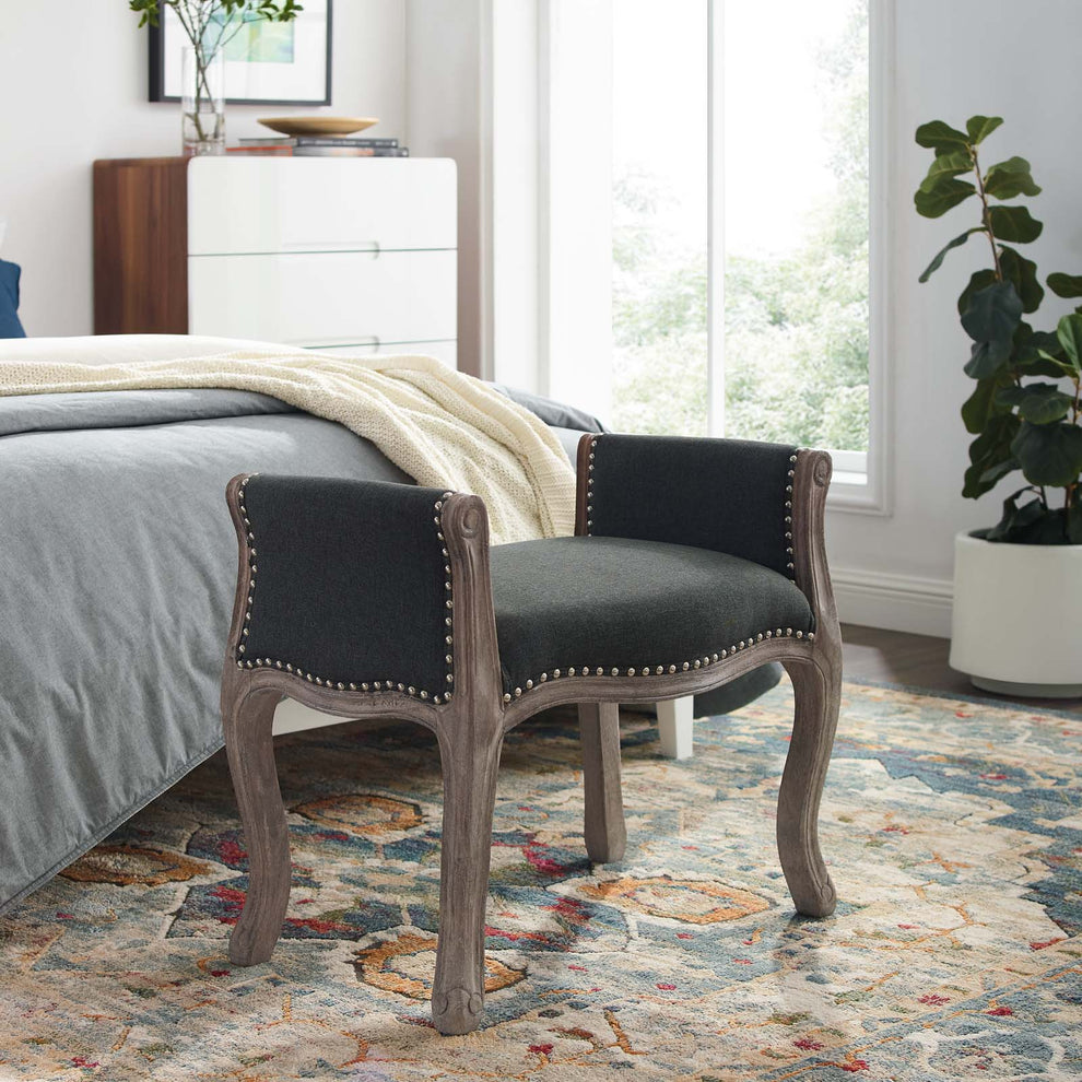 Modway Avail Vintage French Upholstered Fabric Bench - EEI-3370 | Benches | Modishstore - 7