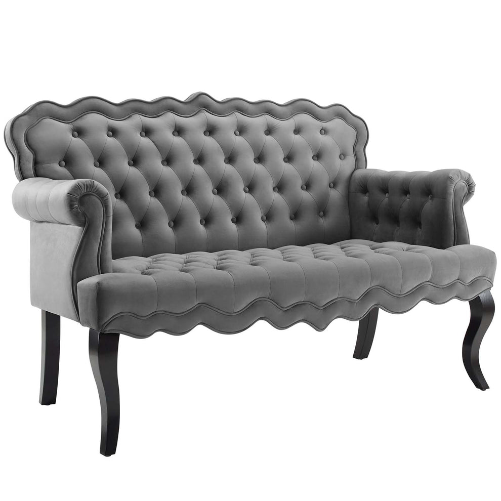 Modway Viola Chesterfield Button Tufted Loveseat Performance Velvet Settee - EEI-3373 | Loveseats | Modishstore - 2